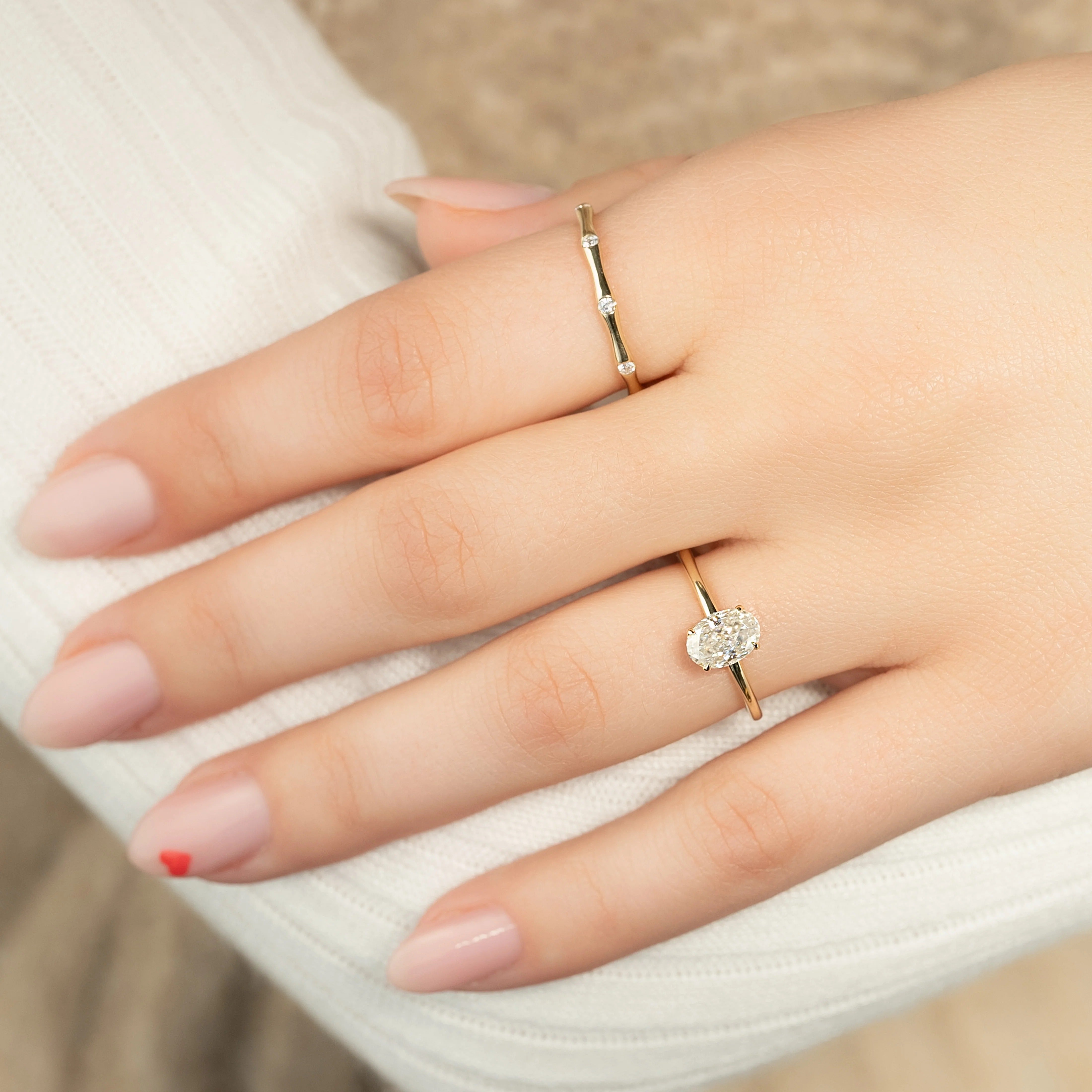 The Alex Set With A 2 Carat Oval Lab Diamond