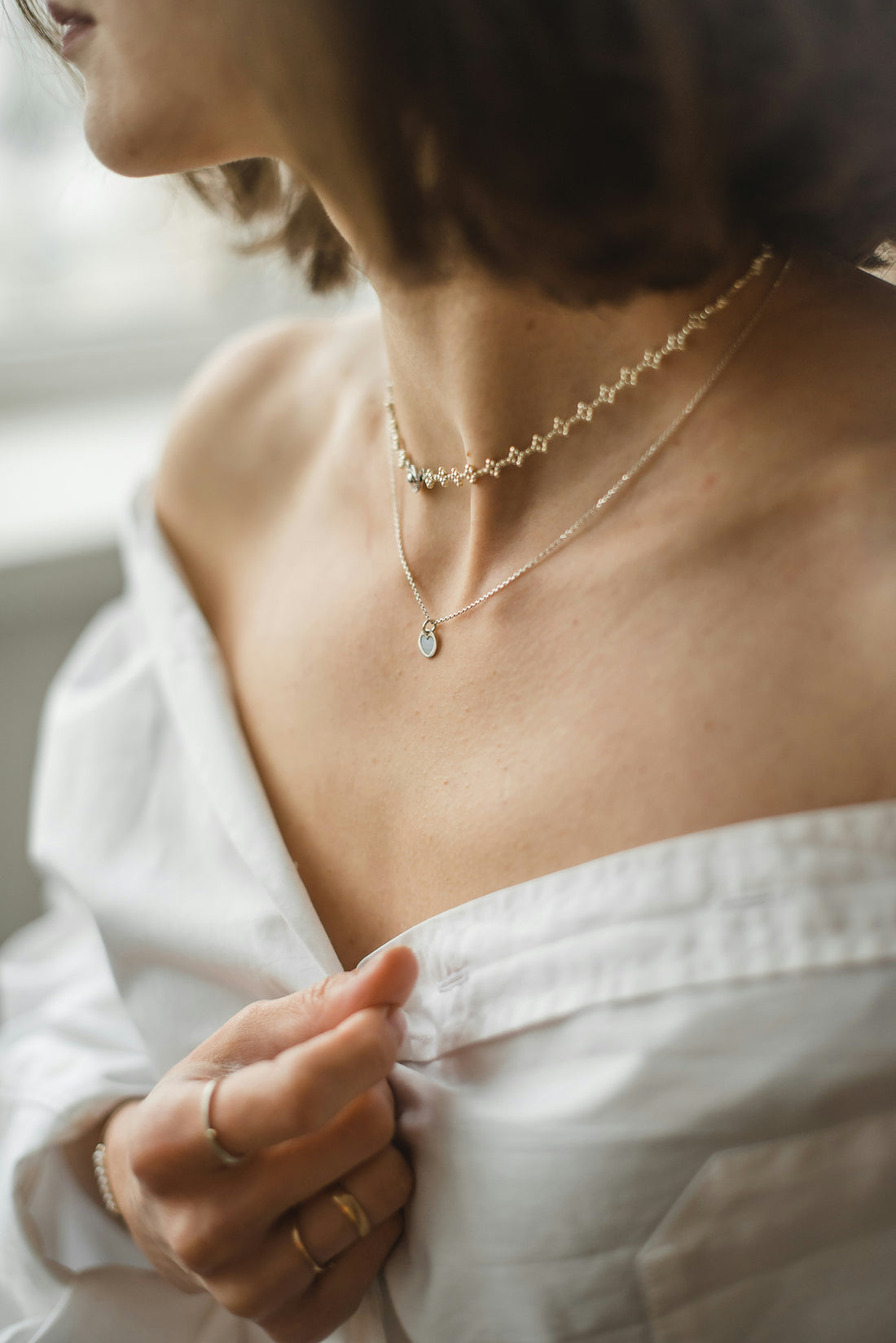 Richeblue Minimal Pearl Necklace
