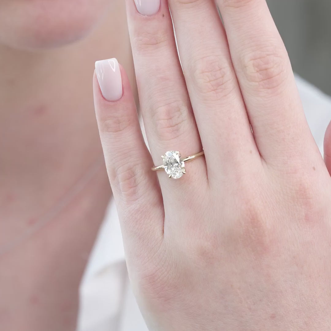 The Alison Set With A 2 Carat Oval Lab Diamond