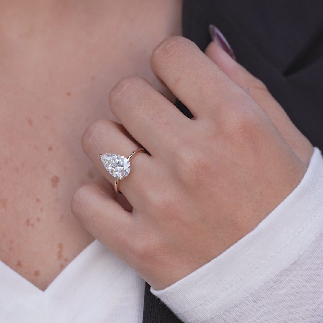 The Nelly Set With A 2 Carat Pear Lab Diamond