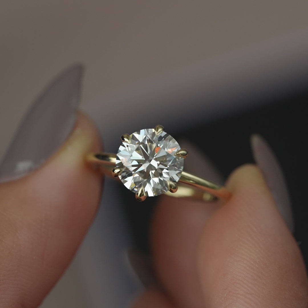 The Nelly Set With A 2 Carat Round Lab Diamond