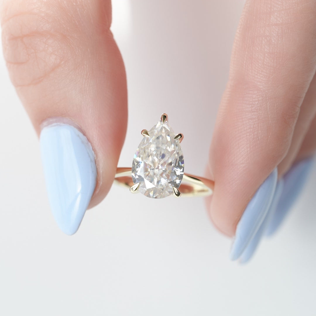 The Katelyn Set With A 2 Carat Pear Lab Diamond