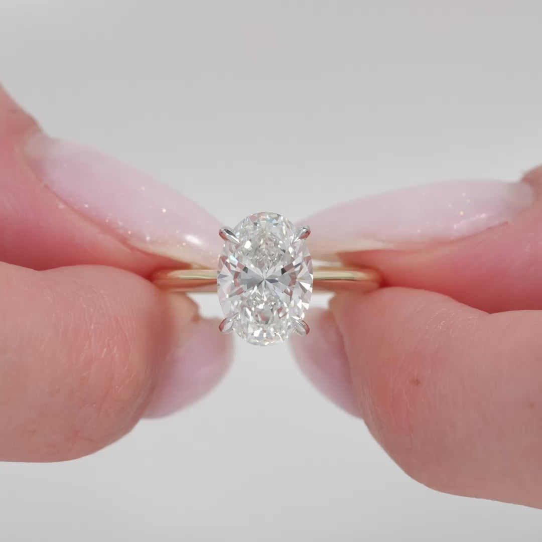 The Katelyn Set With A 2 Carat Oval Lab Diamond
