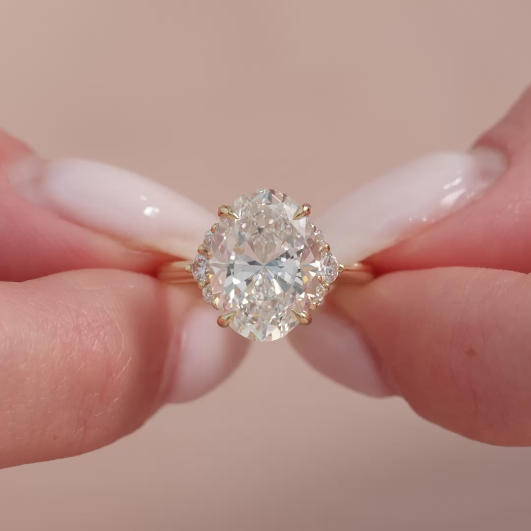 The Victoria Set With A 2 Carat Oval Lab Diamond