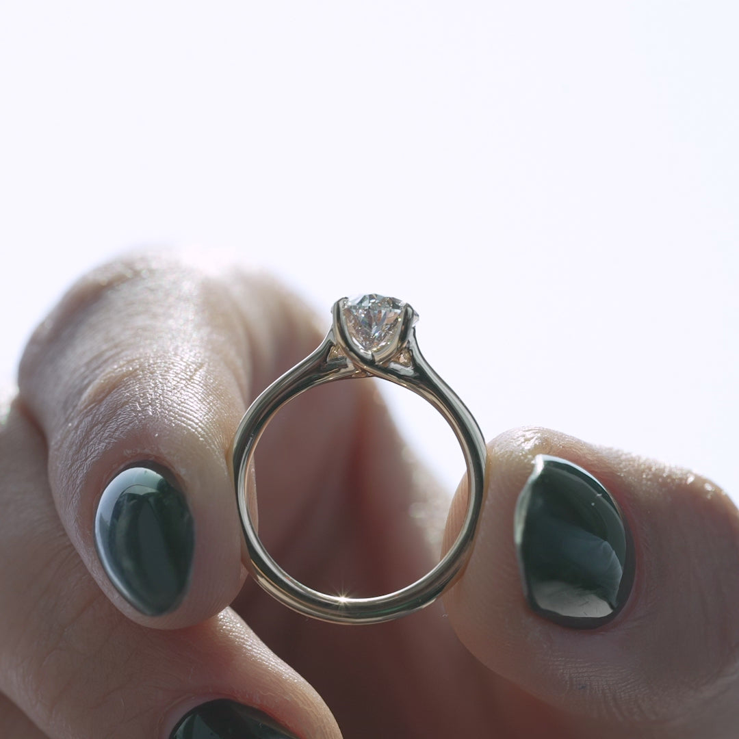 The Lexie Set With A 2 Carat Oval Lab Diamond