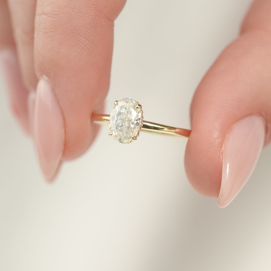 The Alex Set With A 2 Carat Oval Lab Diamond