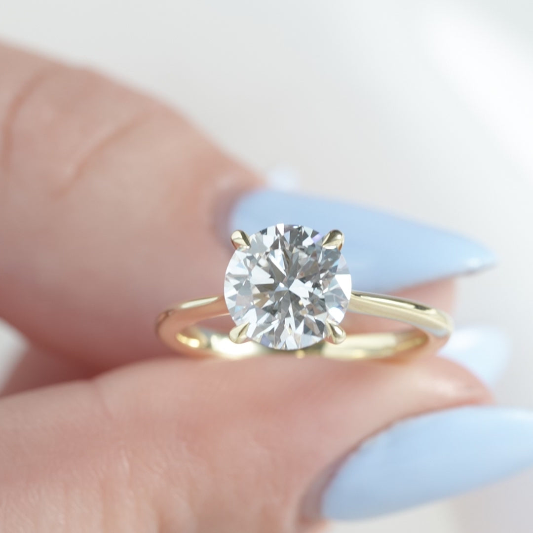 The Katelyn Set With A 2 Carat Round Lab Diamond
