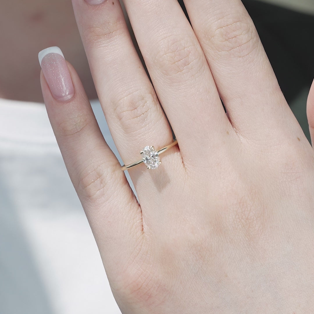 The Ashley Set With A 2 Carat Oval Lab Diamond