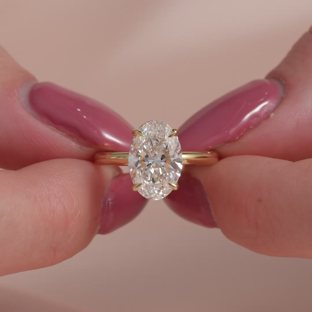 The Alex Set With A 2 Carat Oval Lab Diamond