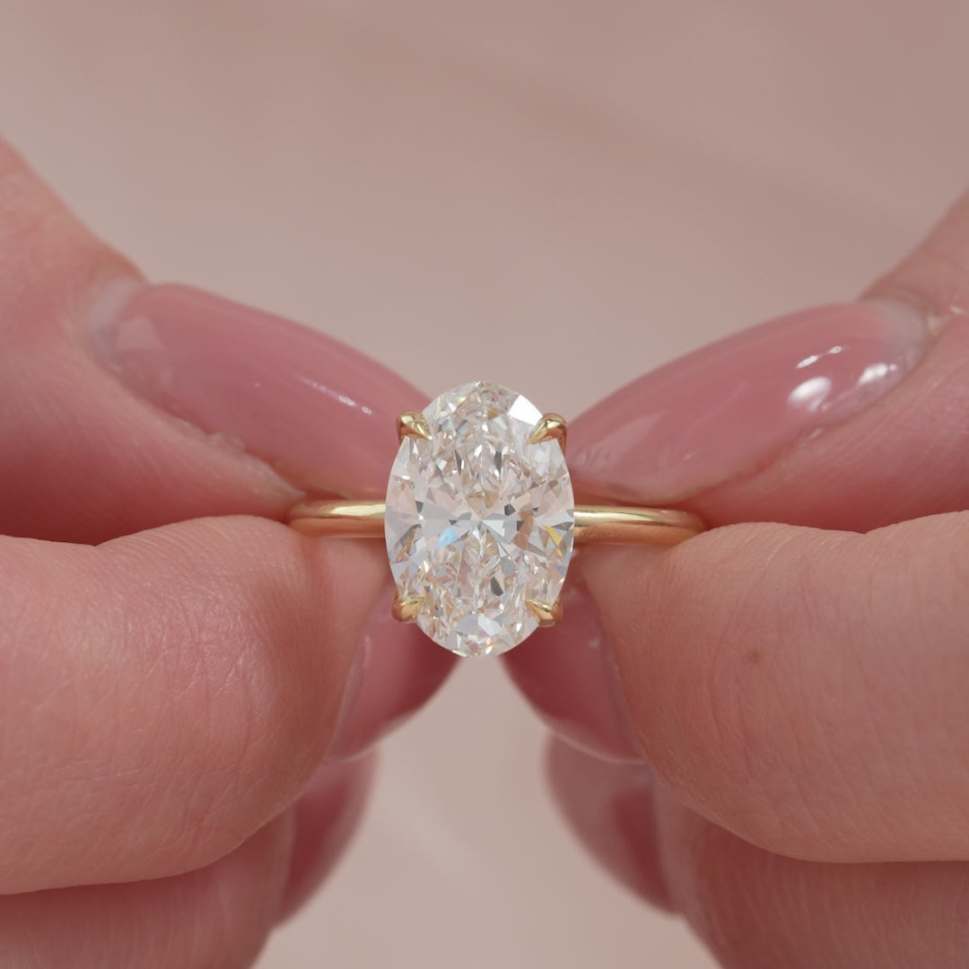 The Alison Set With A 2 Carat Oval Lab Diamond
