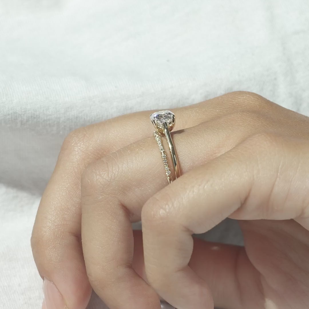 The Lexie Set With A 2 Carat Cushion Lab Diamond