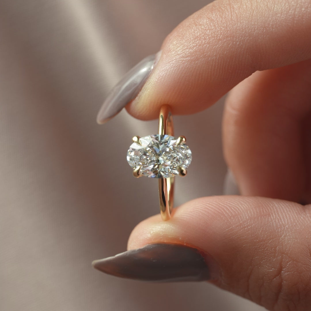 The Ashley Set With A 2 Carat Oval Lab Diamond