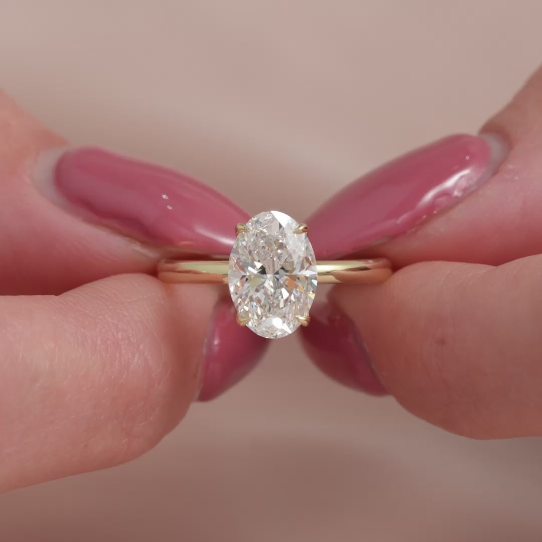 The Alison Set With A 2 Carat Oval Lab Diamond