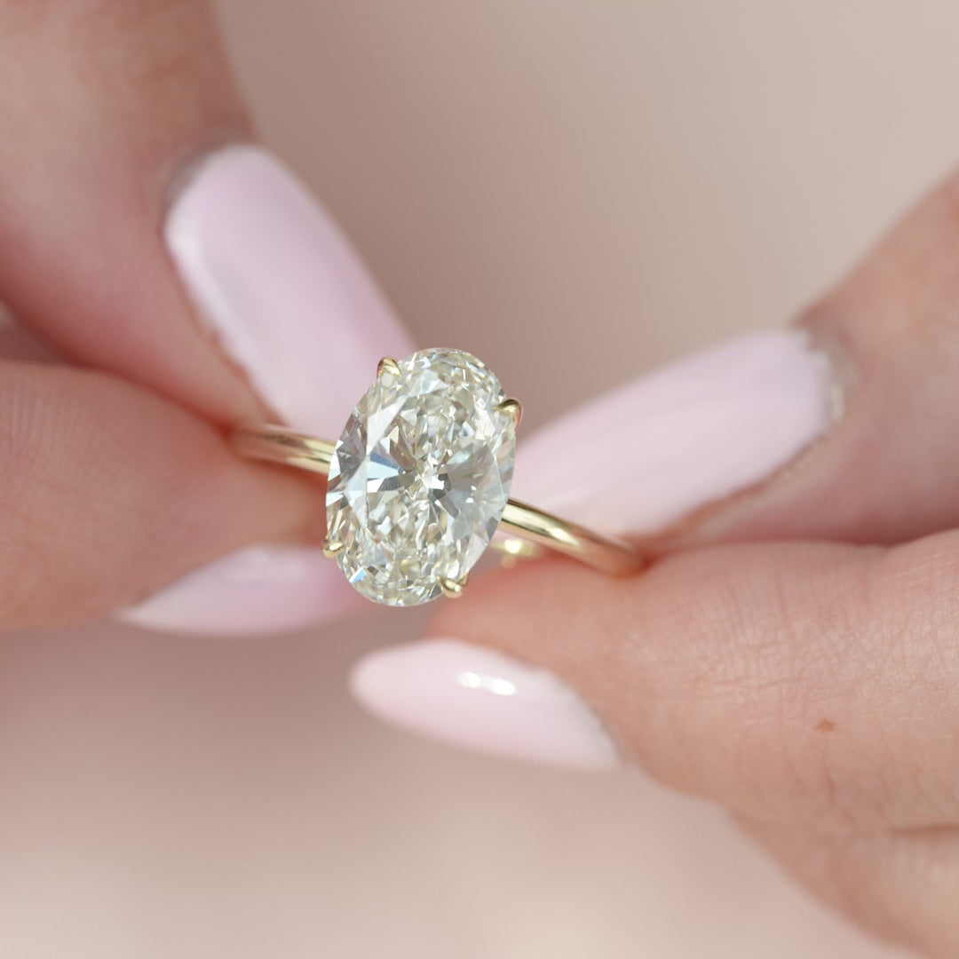 The Alison Set With A 2 Carat Oval Lab Diamond