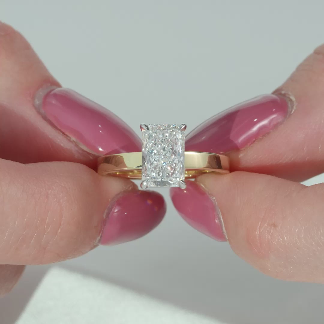 The Eleanor Set With A 2 Carat Radiant Lab Diamond