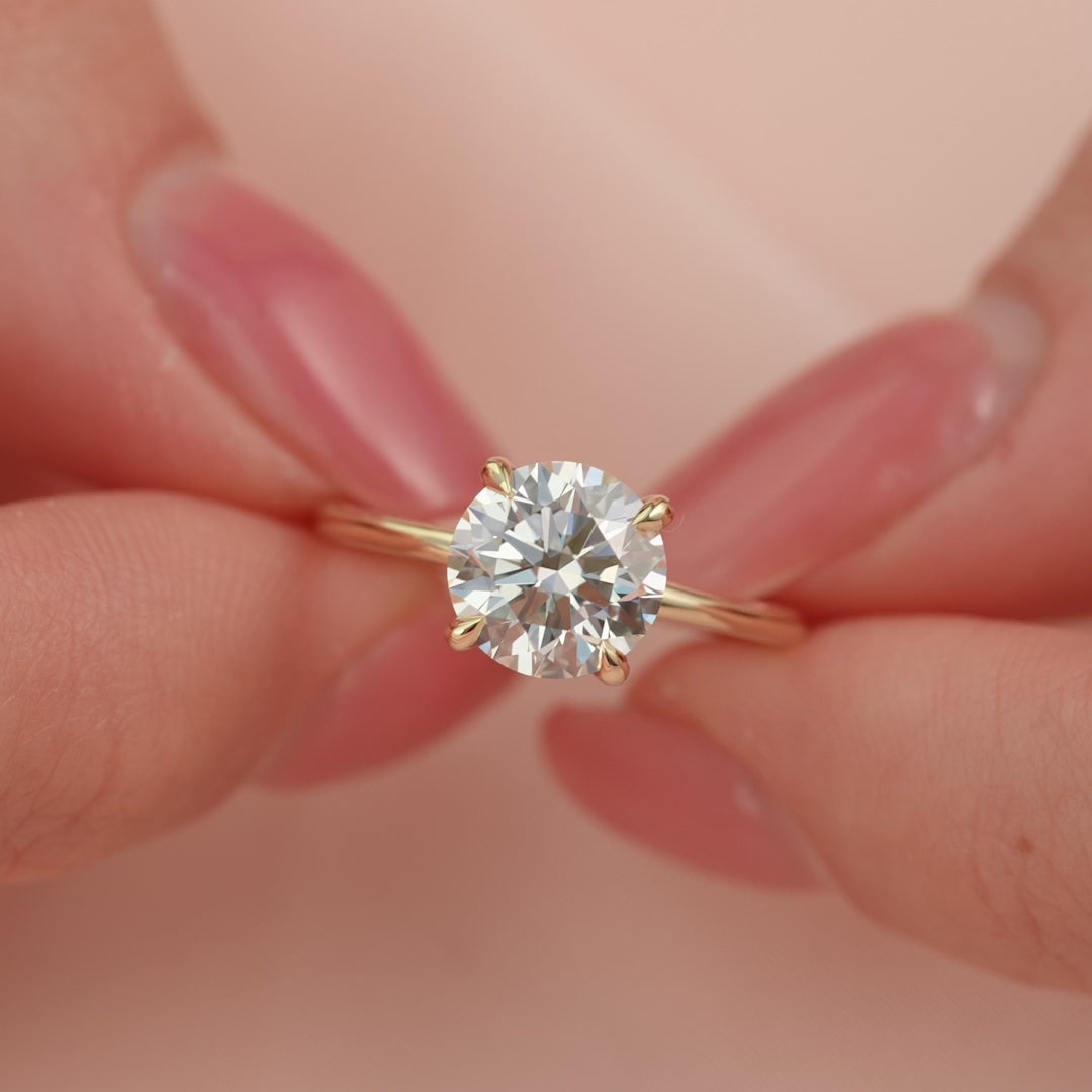 The Ashley Set With A 2 Carat Round Lab Diamond