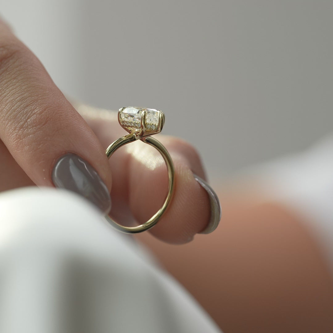 The Sarah Set With A 2 Carat Pear Lab Diamond