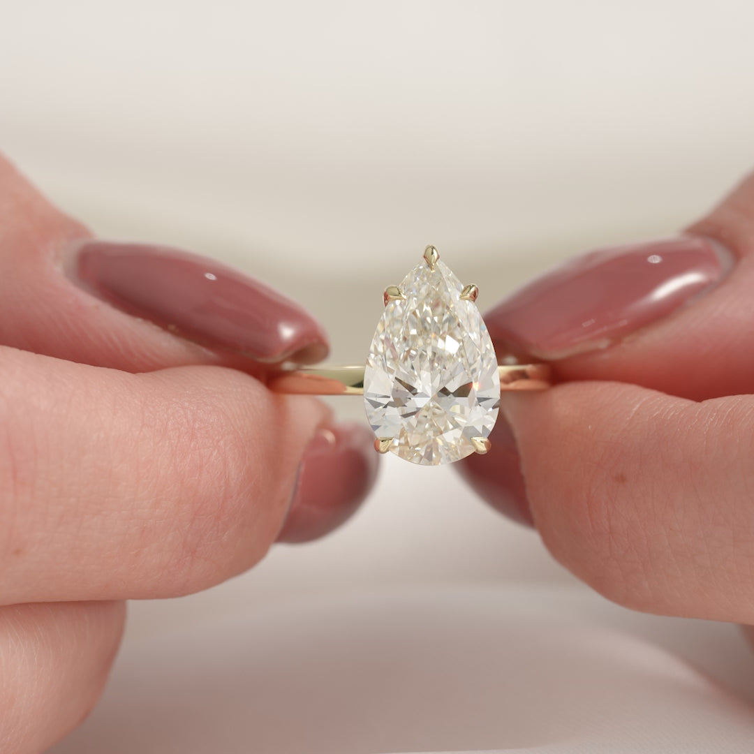 The Eleanor Set With A 2 Carat Pear Lab Diamond