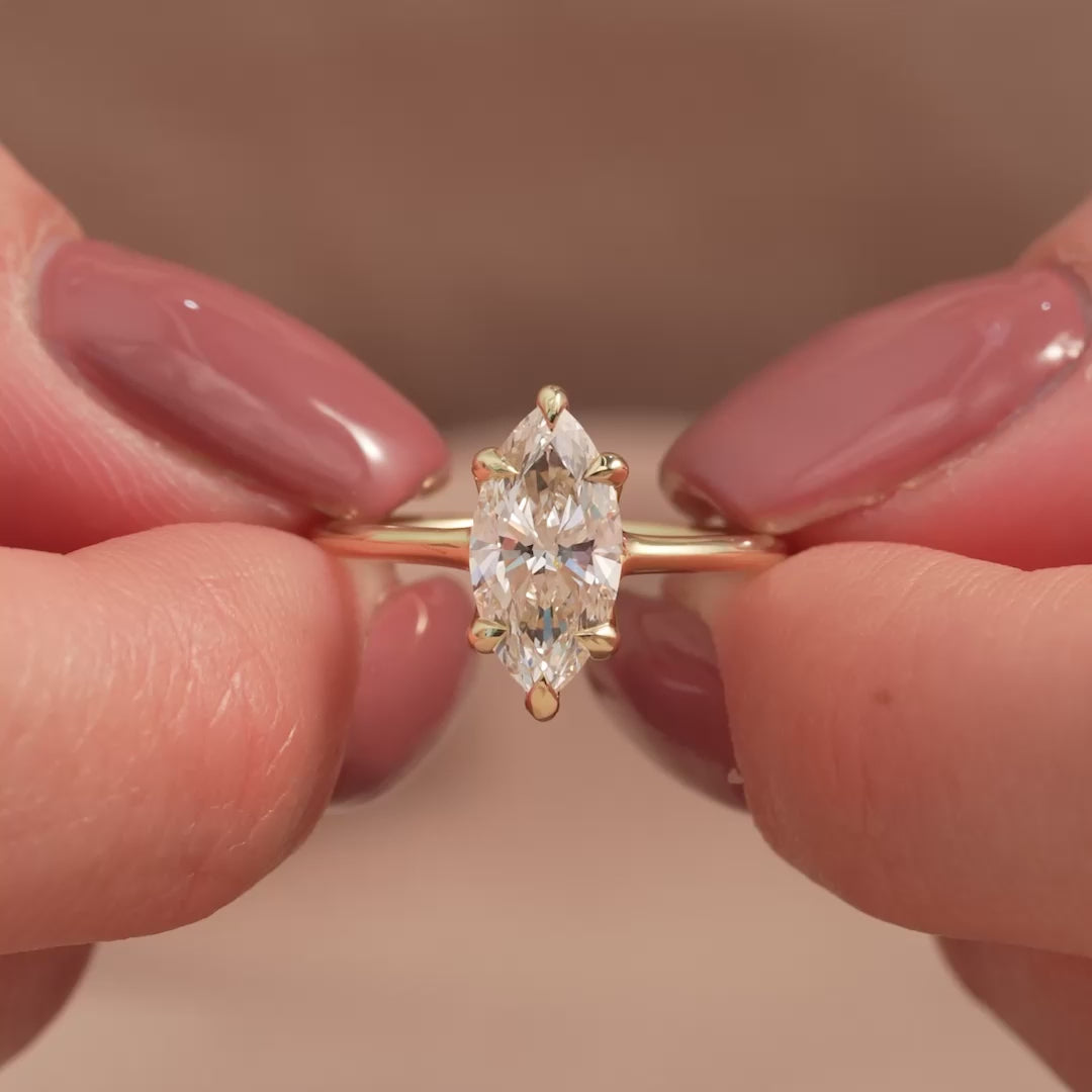 The Ashley Set With A 2 Carat Marquise Lab Diamond