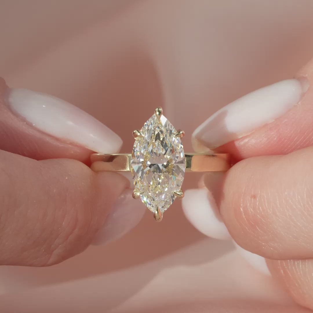 The Eleanor Set With A 2 Carat Marquise Lab Diamond