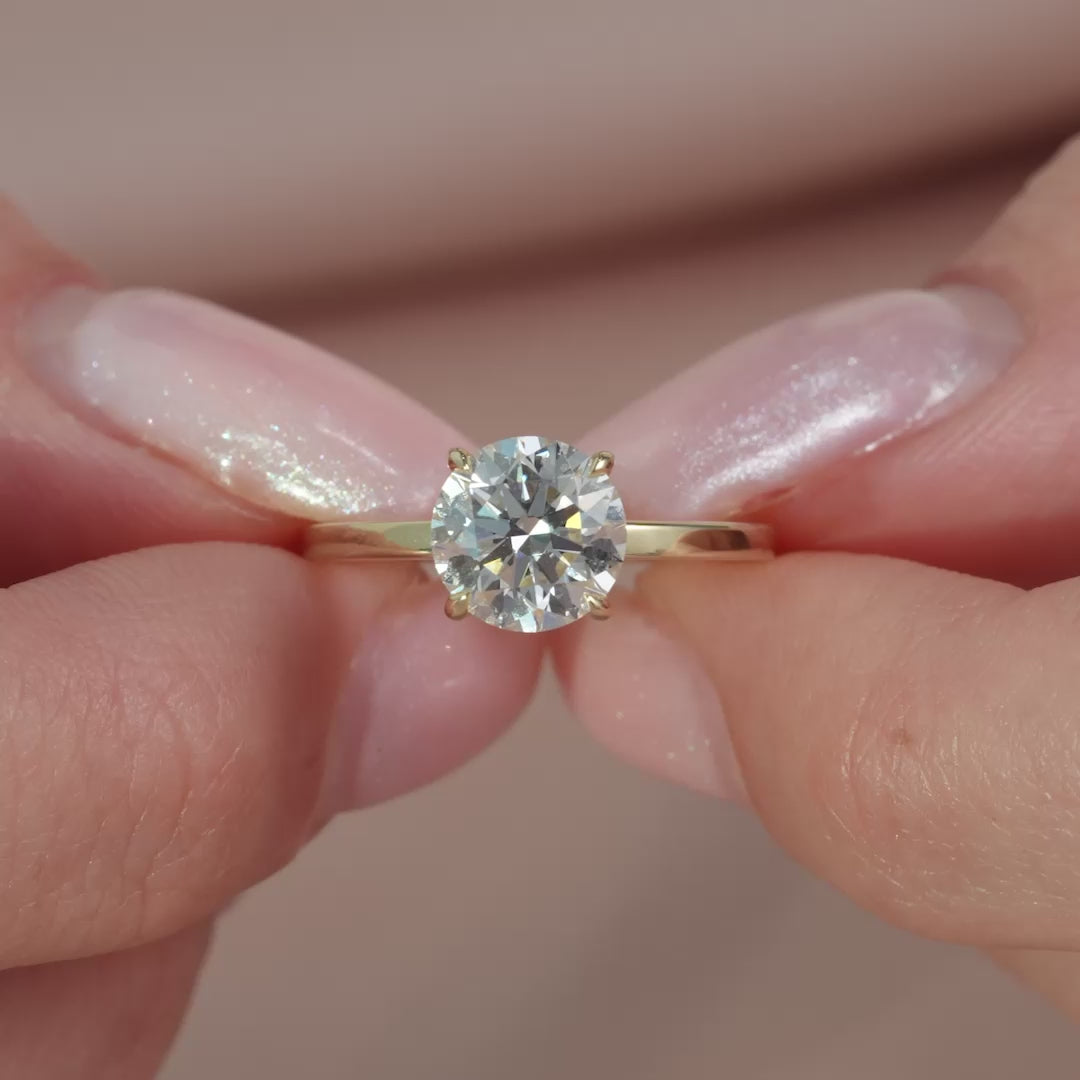 The Eleanor Set With A 2 Carat Round Lab Diamond