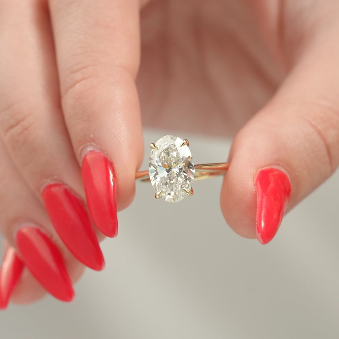 The Katelyn Set With A 2 Carat Oval Lab Diamond