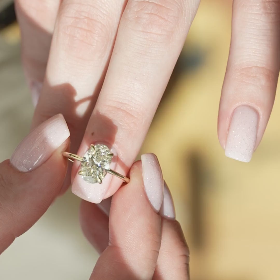 The Sarah Set With A 2 Carat Oval Lab Diamond