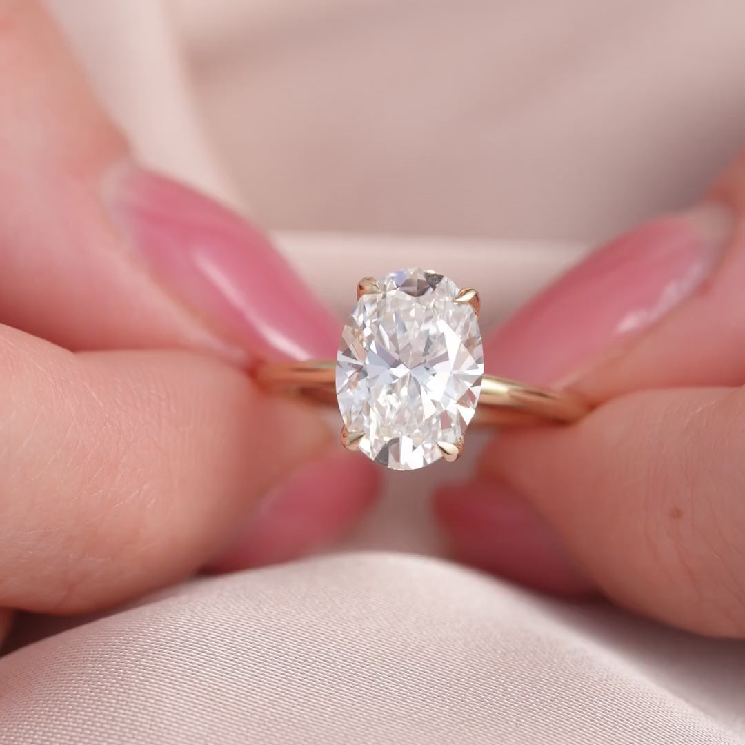 The Alison Set With A 2 Carat Oval Lab Diamond