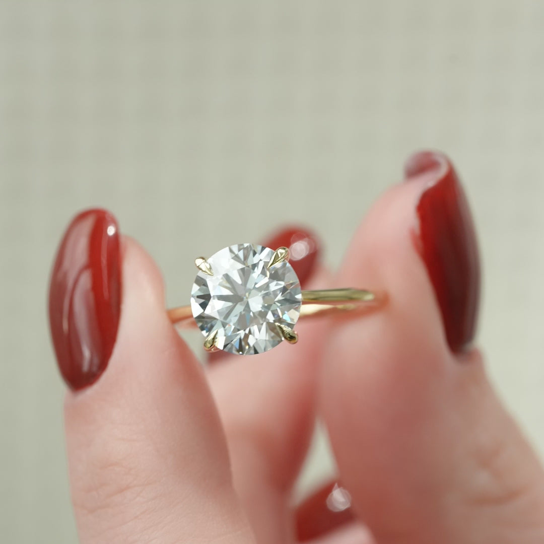 The Lexie Set With A 2 Carat Round Lab Diamond