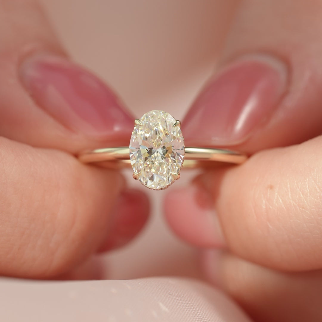 The Alex Set With A 2 Carat Oval Lab Diamond