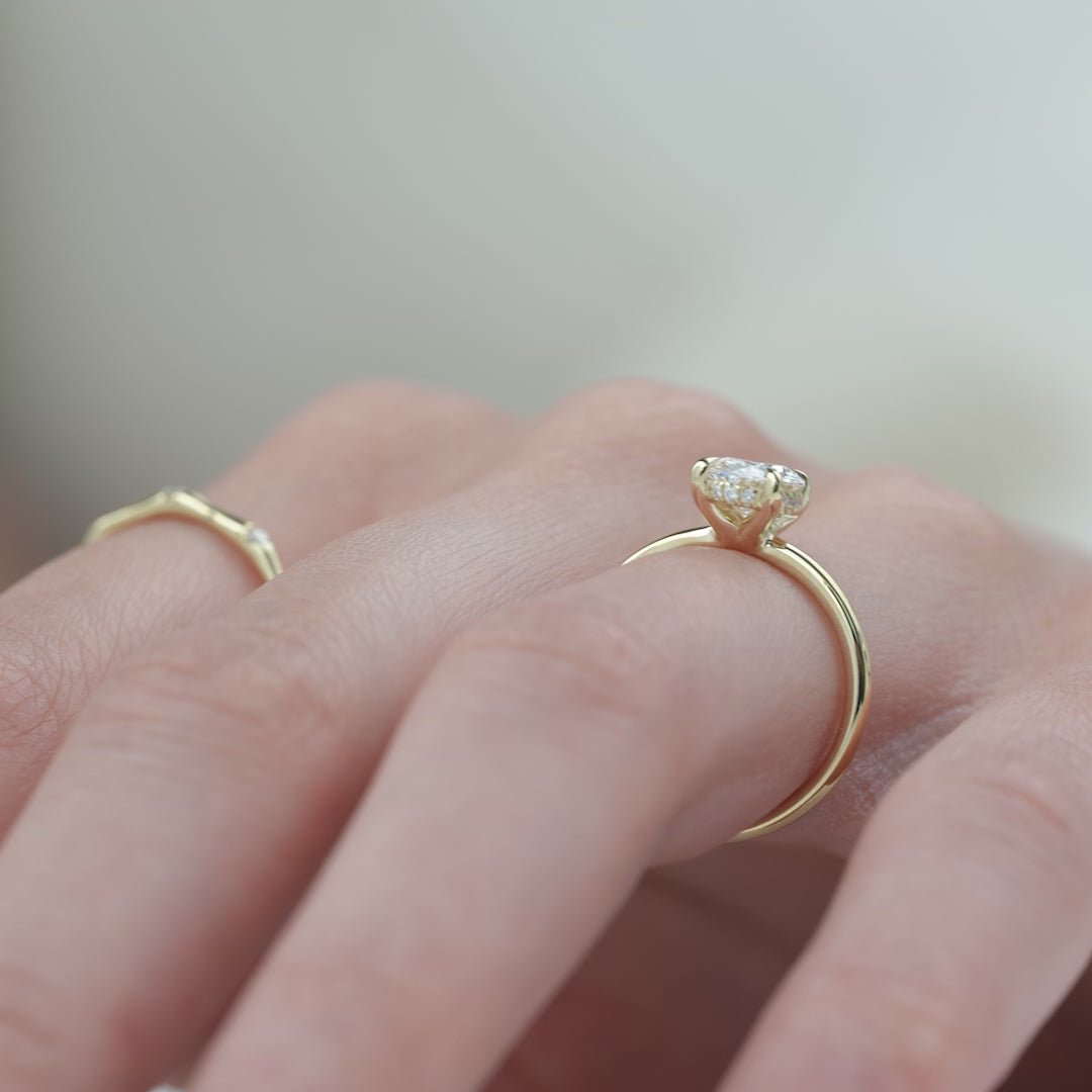 The Sarah Set With A 2 Carat Oval Lab Diamond