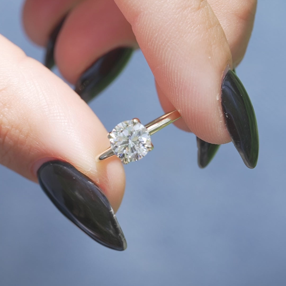 The Ashley Set With A 2 Carat Round Lab Diamond
