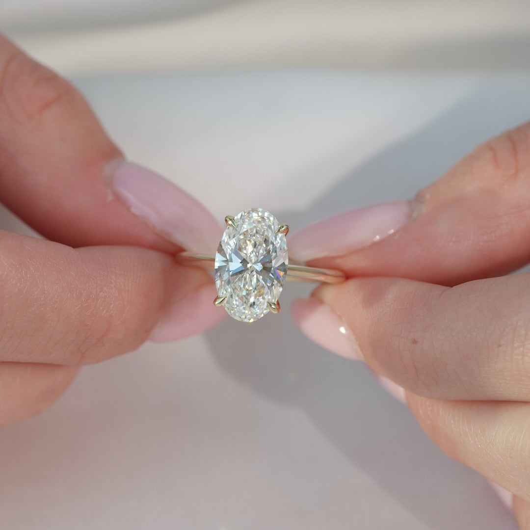 The Katelyn Set With A 2 Carat Oval Lab Diamond
