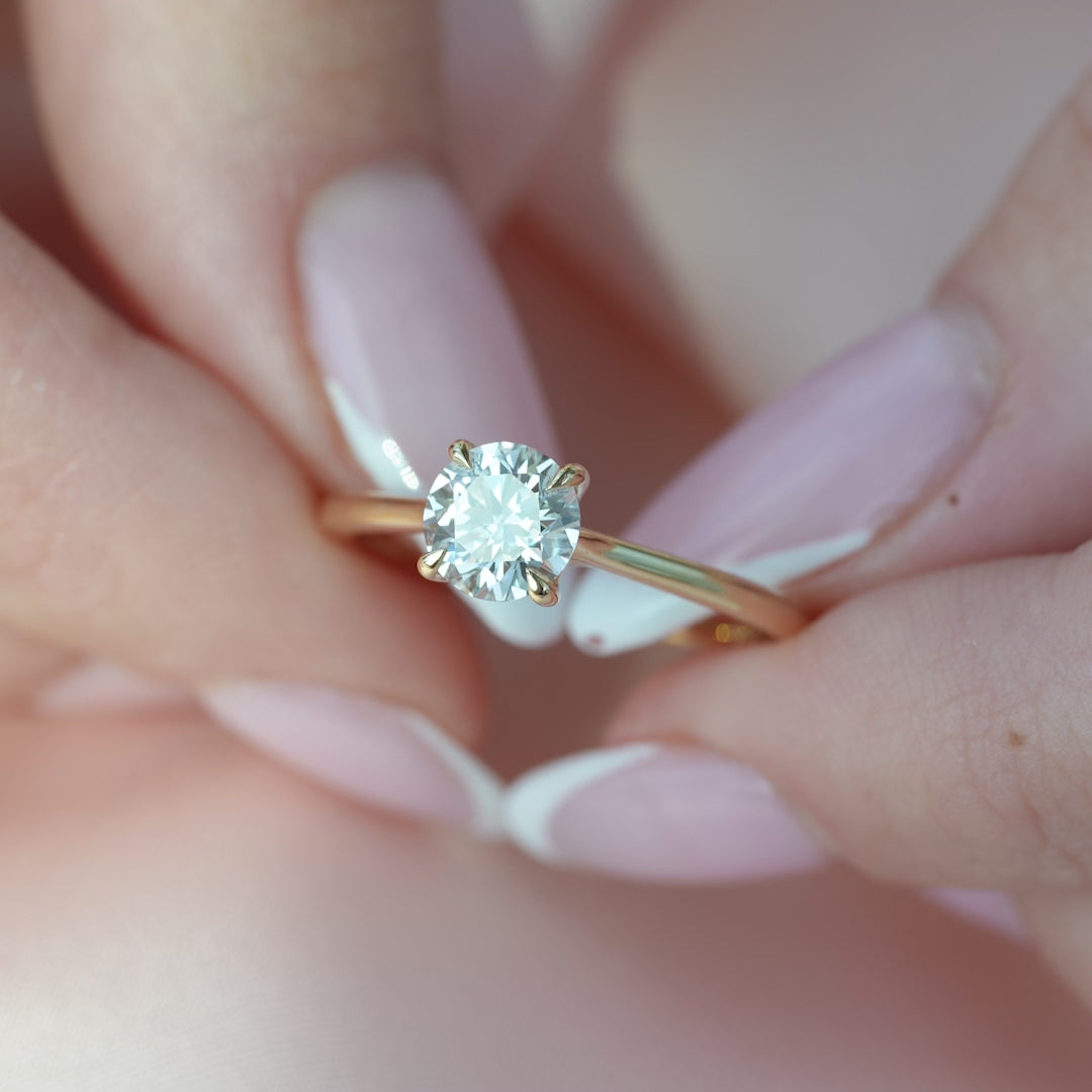 The Lexie Set With A 2 Carat Round Lab Diamond