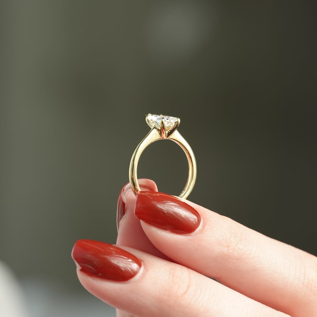 The Katelyn Set With A 2 Carat Pear Lab Diamond