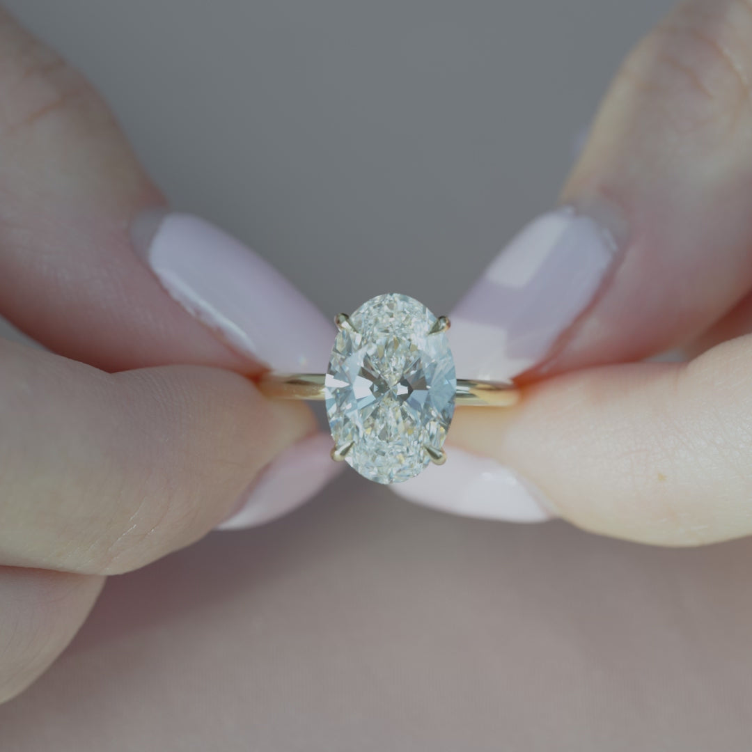 The Sarah Set With A 2 Carat Oval Lab Diamond