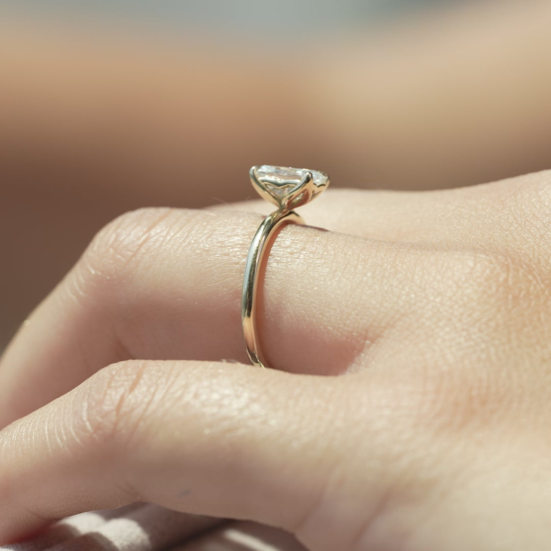 The Alison Set With A 2 Carat Radiant Lab Diamond