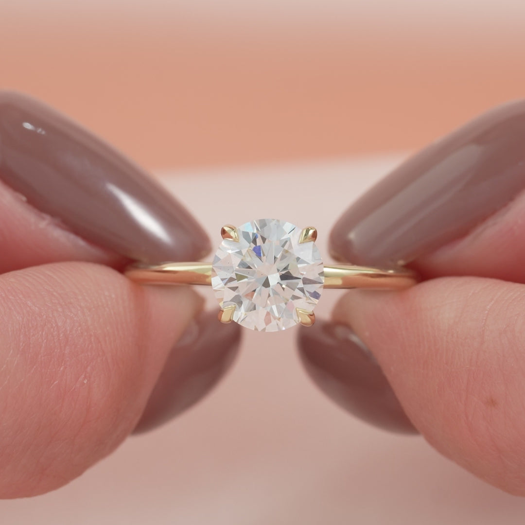 The Margot Set With A 2 Carat Round Lab Diamond