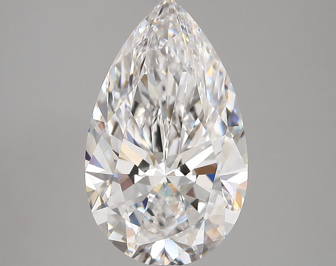 4.89 Carat Pear Shaped, Very Good Cut, E Color, VVS2 Clarity, IGI Certified Lab Grown Diamond