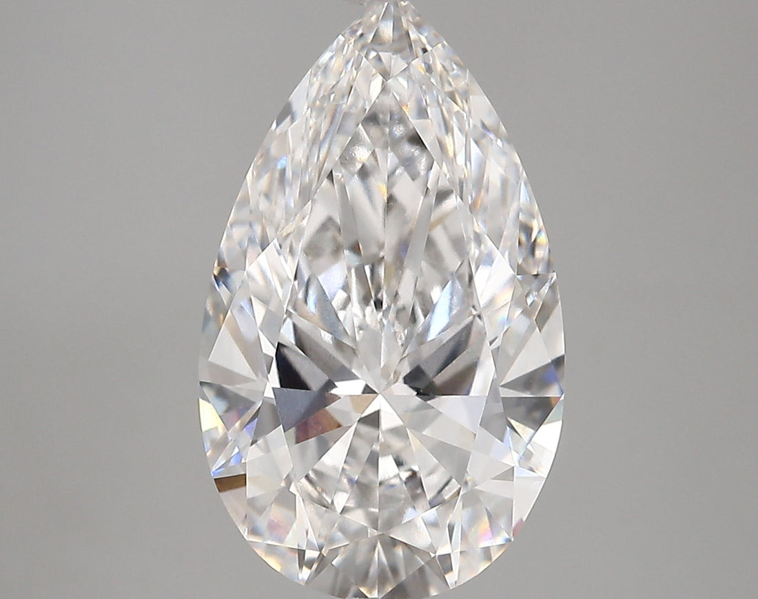 5.06 Carat Pear Shaped, Very Good Cut, E Color, VVS2 Clarity, IGI Certified Lab Grown Diamond
