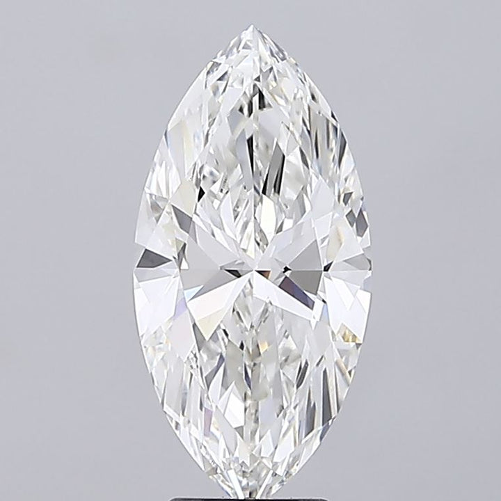 4.05 Carat Marquise Shaped, Ideal Cut, G Color, VVS1 Clarity, IGI Certified Lab Grown Diamond