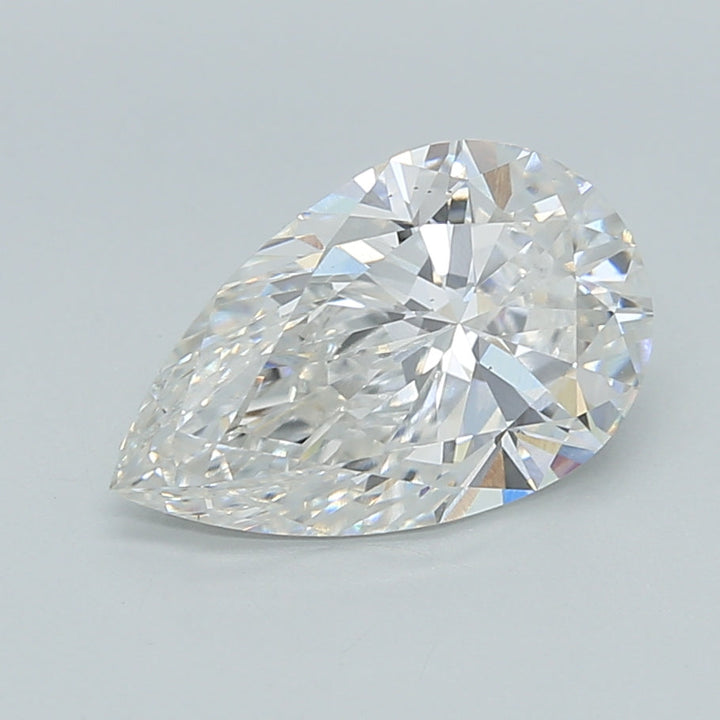 2.01 Carat Pear Shaped, Ideal Cut, F Color, VS2 Clarity, IGI Certified Lab Grown Diamond