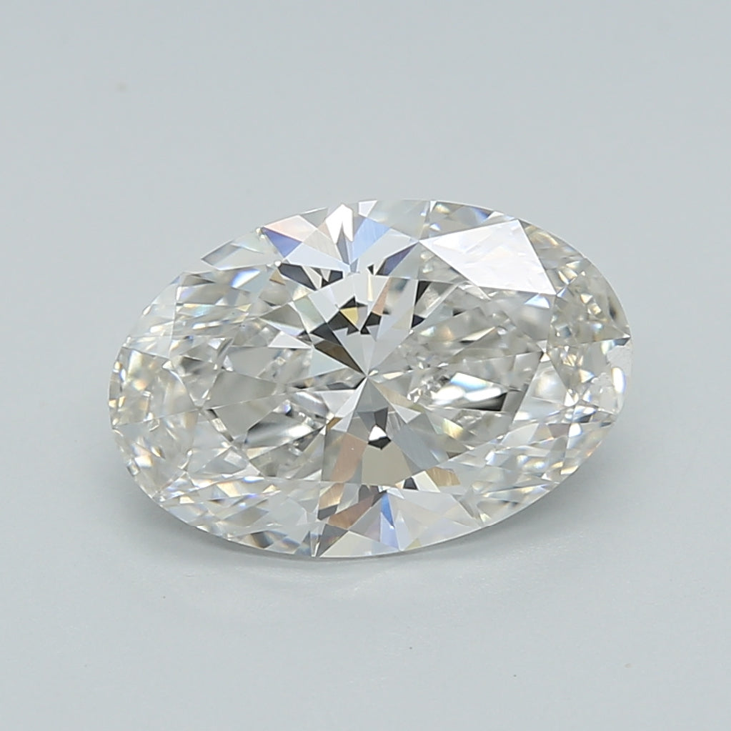 2.54 Carat Oval Shaped, Ideal Cut, G Color, VVS2 Clarity, IGI Certified Lab Grown Diamond