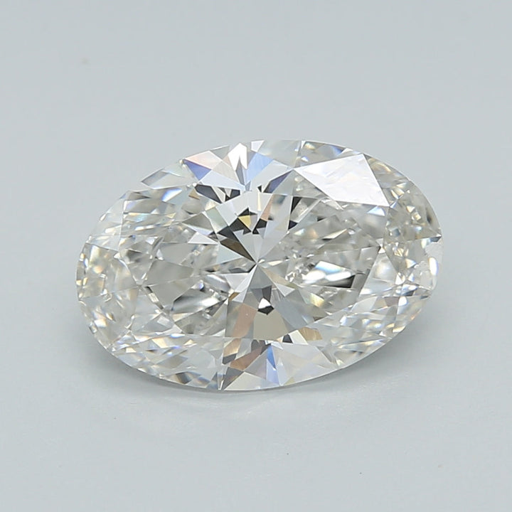 2.54 Carat Oval Shaped, Ideal Cut, G Color, VVS2 Clarity, IGI Certified Lab Grown Diamond