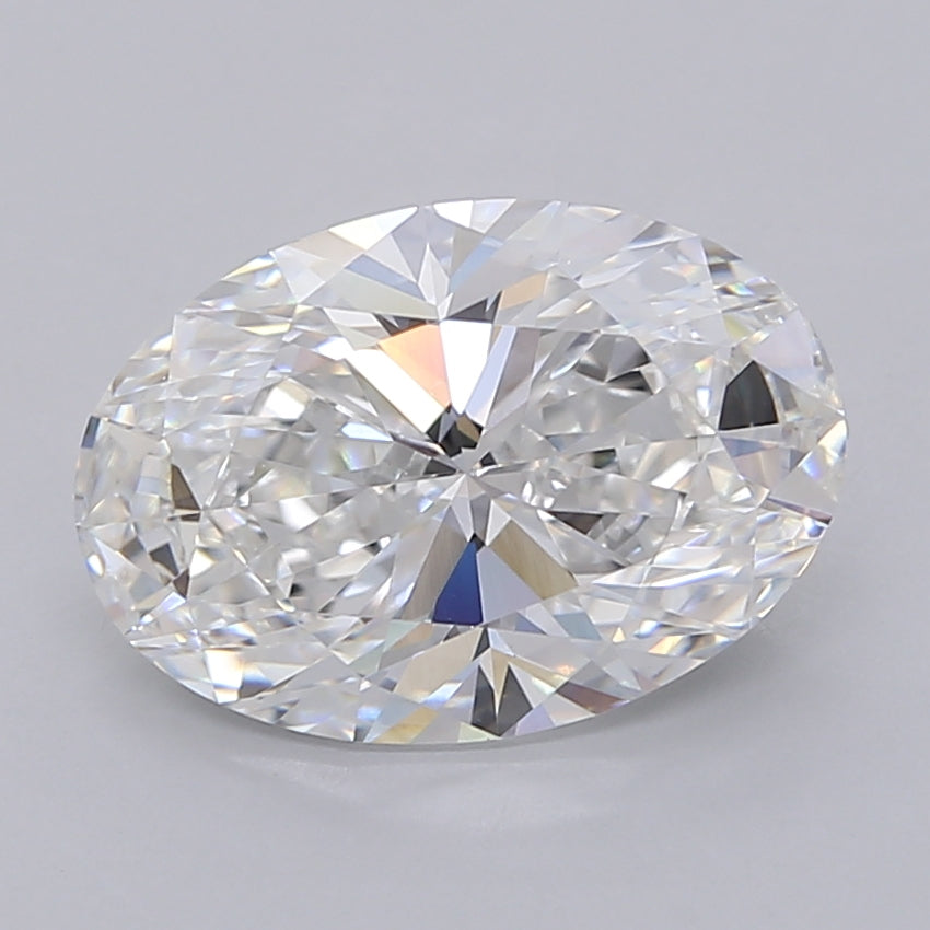 3.75 Carat Oval Shaped, Ideal Cut, E Color, VVS2 Clarity, IGI Certified Lab Grown Diamond