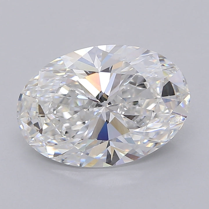 3.75 Carat Oval Shaped, Ideal Cut, E Color, VVS2 Clarity, IGI Certified Lab Grown Diamond