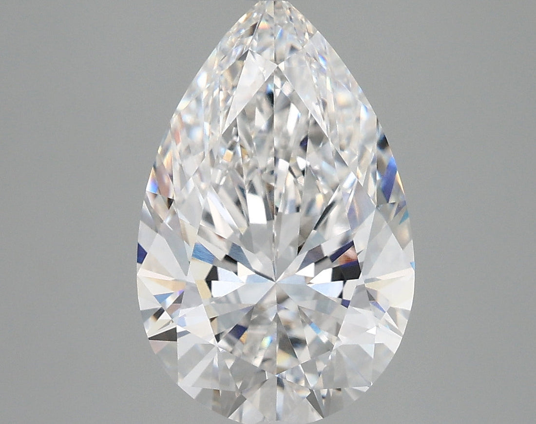 4.22 Carat Pear Shaped, Very Good Cut, E Color, VVS2 Clarity, IGI Certified Lab Grown Diamond