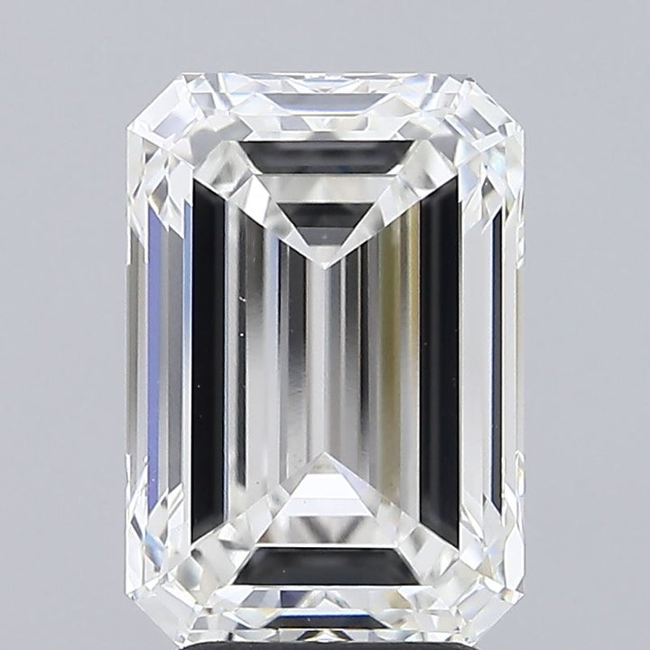 4.07 Carat Emerald Shaped, Ideal Cut, G Color, VVS2 Clarity, IGI Certified Lab Grown Diamond