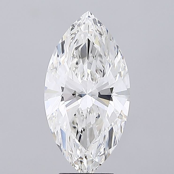 4.03 Carat Marquise Shaped, Ideal Cut, G Color, VVS2 Clarity, IGI Certified Lab Grown Diamond