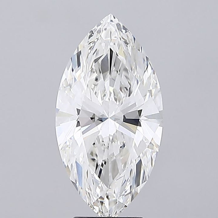 4.03 Carat Marquise Shaped, Ideal Cut, G Color, VVS2 Clarity, IGI Certified Lab Grown Diamond